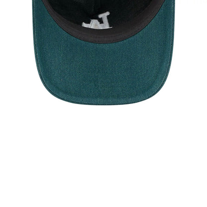 Pictured is this MLB Forest Denim LA Dodgers 9TWENTY A-Frame Adjustable cap in green. 7