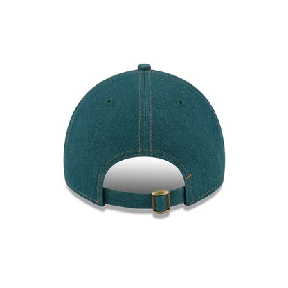 Pictured is this MLB Forest Denim New York Mets 9TWENTY A-Frame Adjustable cap in green. 6