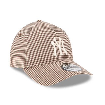Pictured is this MLB Check New York Yankees 9TWENTY A-Frame cap in open brown. 4
