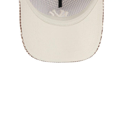 Pictured is this MLB Check New York Yankees 9TWENTY A-Frame cap in open brown. 2