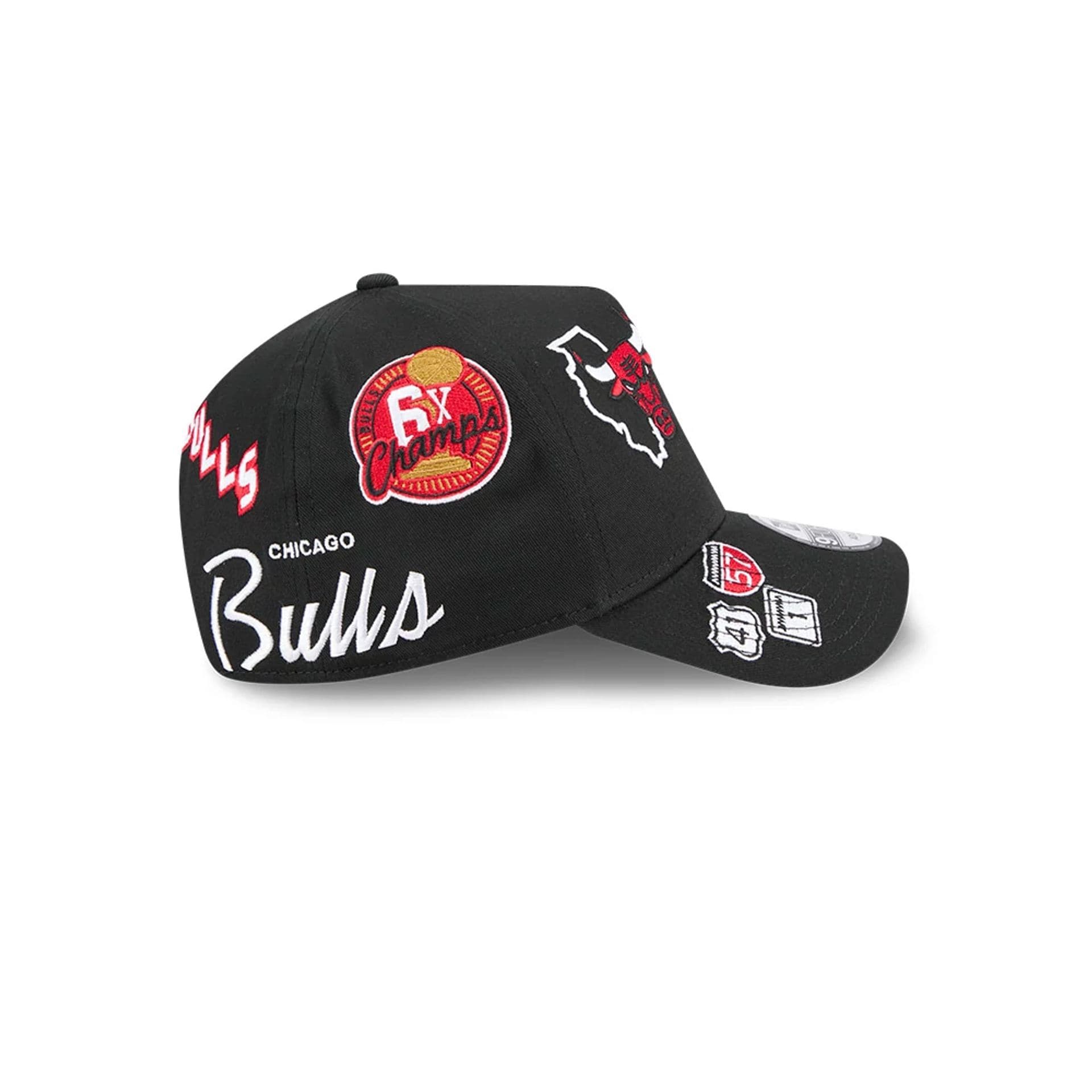 NBA All Over Chicago Bulls Black 9FORTY A-Frame Cap | NEC EU