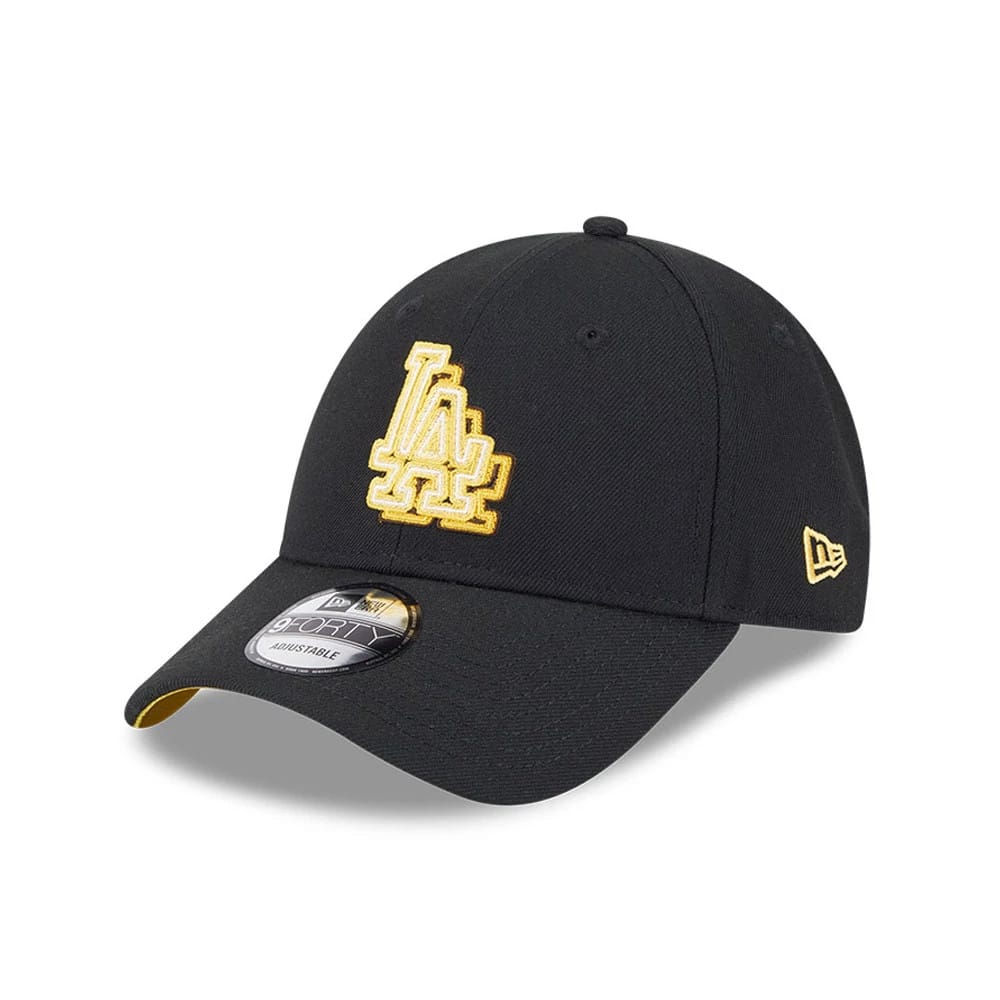 Pictured is this MLB Neon LA Dodgers 9FORTY Adjustable cap in black. 4