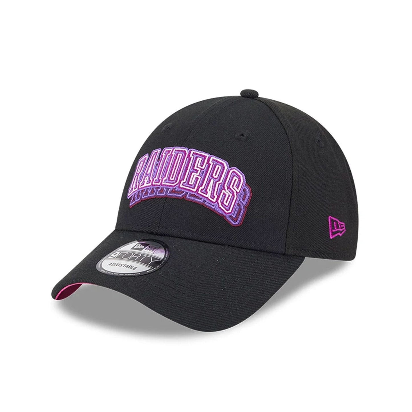Pictured is this NFL Neon Las Vegas Raiders 9FORTY Adjustable cap in black. 4