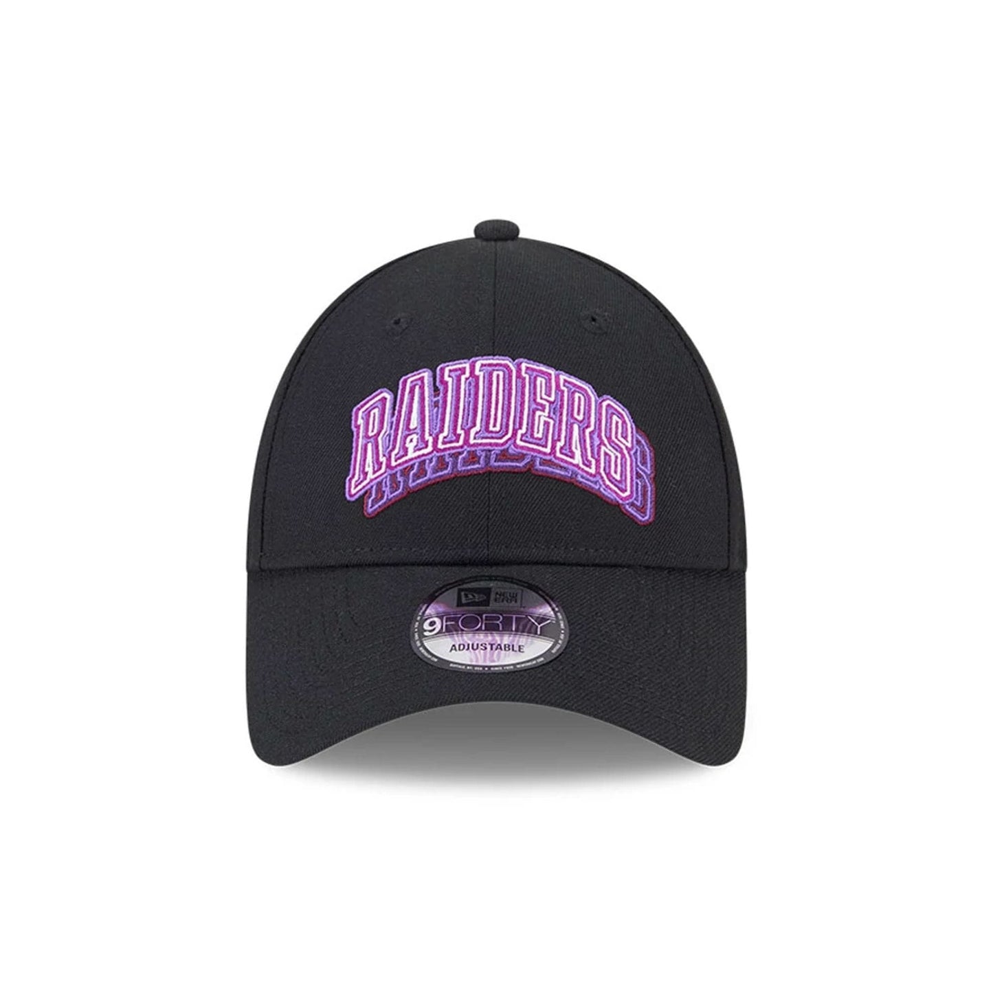 Pictured is this NFL Neon Las Vegas Raiders 9FORTY Adjustable cap in black. 3