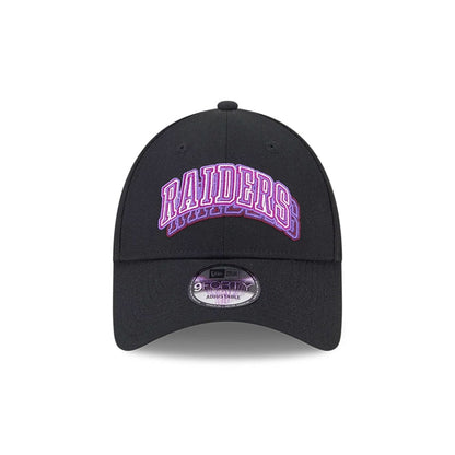 Pictured is this NFL Neon Las Vegas Raiders 9FORTY Adjustable cap in black. 3