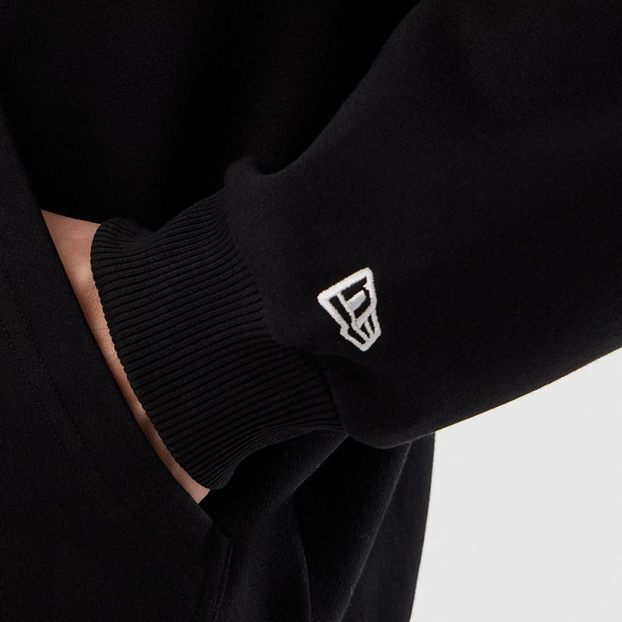 The Male model is wearing Miami Dolphins NFL International Series Games Black Pullover Hoodie  7