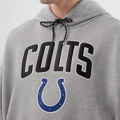 The Male model is wearing Indianapolis Colts NFL International Series Games Grey Pullover Hoodie 3
