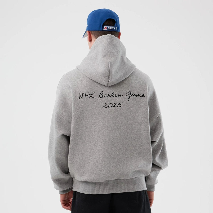 The Male model is wearing Indianapolis Colts NFL International Series Games Grey Pullover Hoodie  2