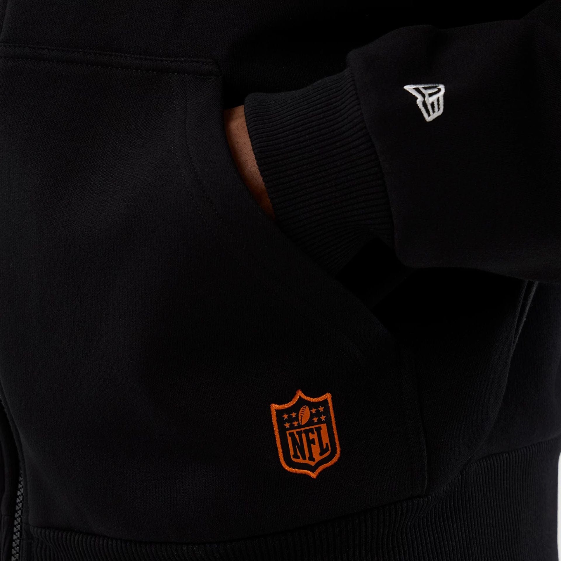 The Male model is wearing Cleveland Browns NFL International Series Games Black Full Zip Hoodie  6