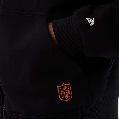 The Male model is wearing Cleveland Browns NFL International Series Games Black Full Zip Hoodie  6