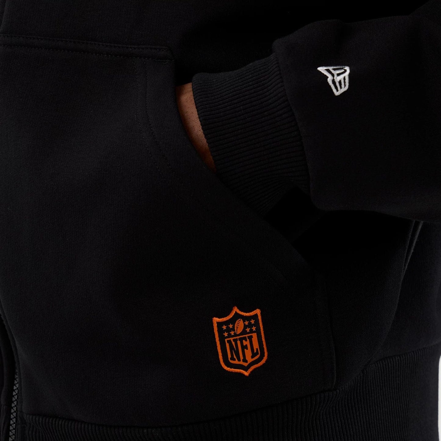 The Male model is wearing Cleveland Browns NFL International Series Games Black Full Zip Hoodie  6