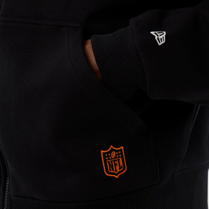 The Male model is wearing Cleveland Browns NFL International Series Games Black Full Zip Hoodie 6