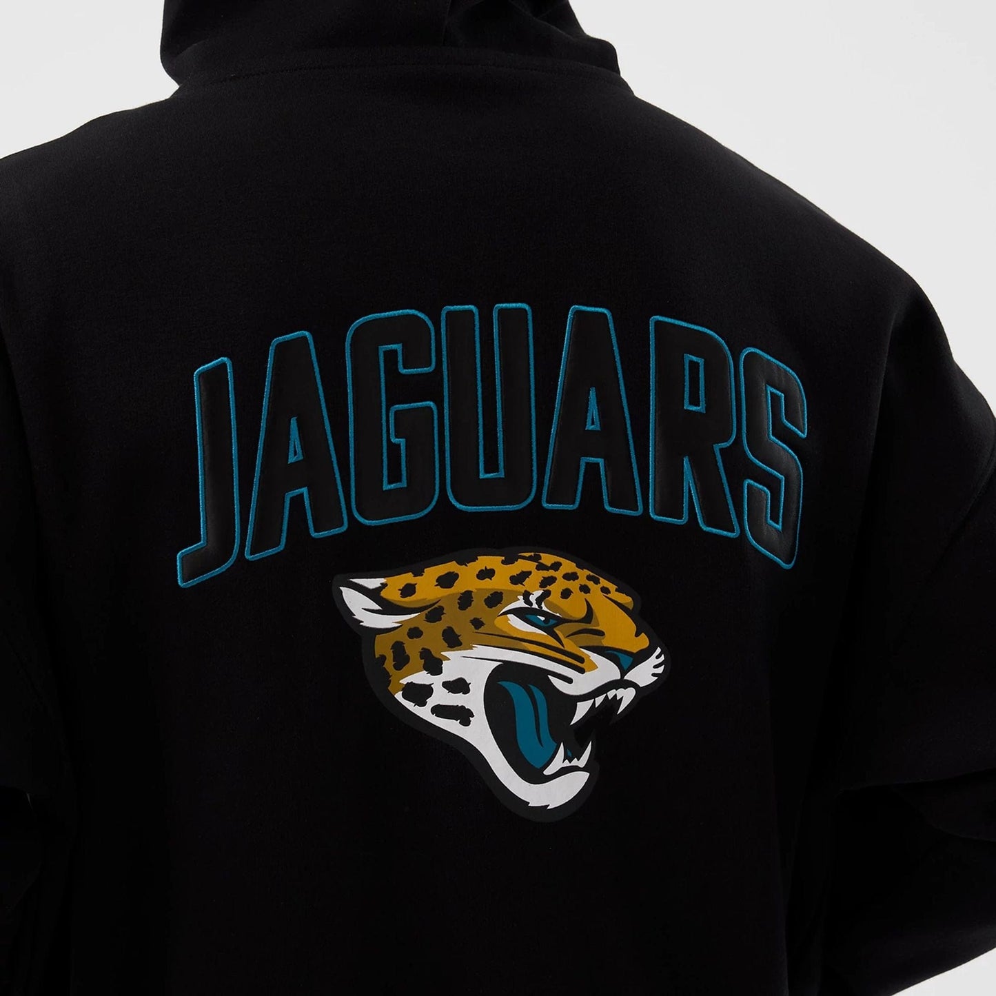 The Male model is wearing Jacksonville Jaguars NFL International Series Games Black Full Zip Hoodie  4