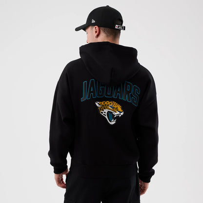 The Male model is wearing Jacksonville Jaguars NFL International Series Games Black Full Zip Hoodie  2