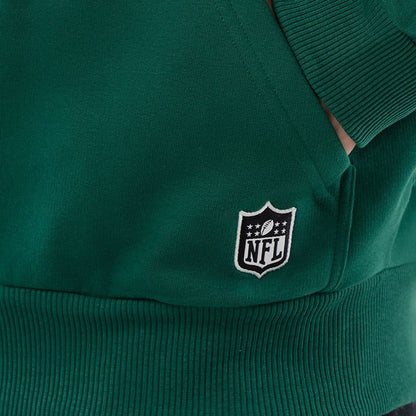 The Male model is wearing New York Jets NFL International Series Games Green Full Zip Hoodie  6