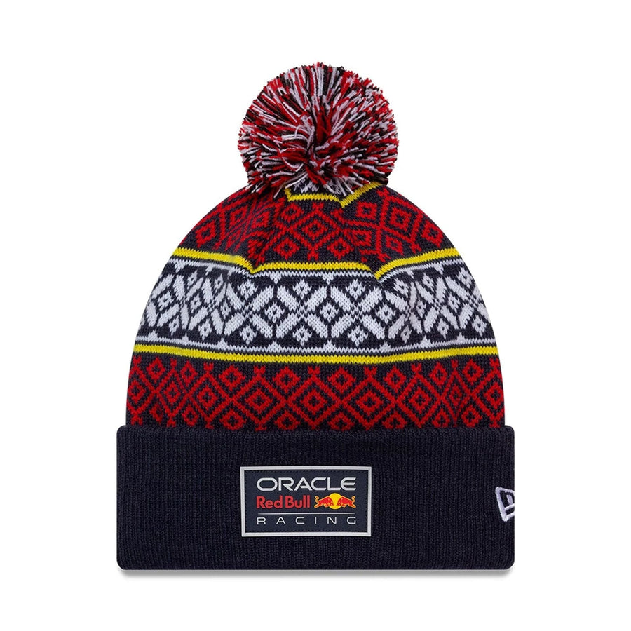 This is a Red Bull Racing Xmas Dark Blue Cuff knit Beanie Hat 1