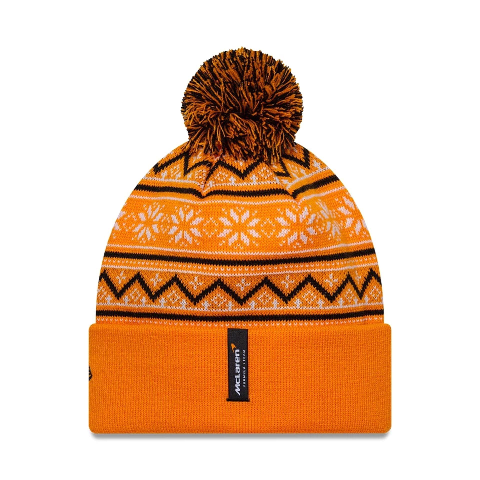 This is a McLaren Racing Xmas Bright Orange Cuff knit Beanie Hat 2