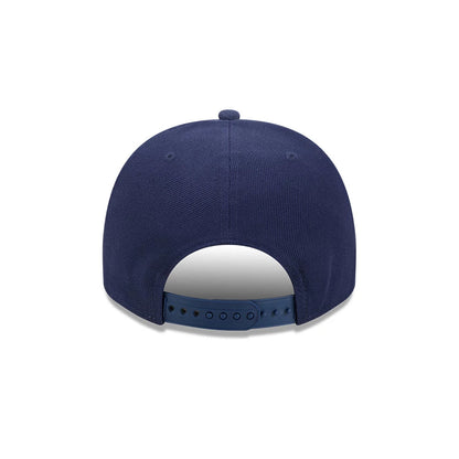 Pictured is this NHL Evergreen Toronto Maple Leafs 9FIFTY A-Frame Snapback cap in navy. 7
