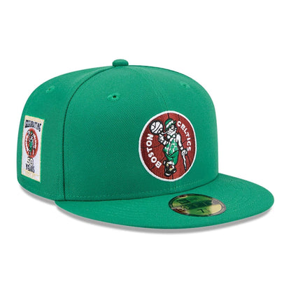 Pictured is this NBA Hardwood Classic Boston Celtics 59FIFTY Fitted cap in green. 1