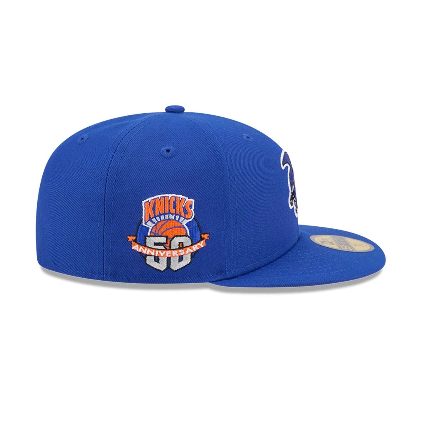 Pictured is this NBA Hardwood Classic New York Knicks 59FIFTY Fitted cap in blue. 5