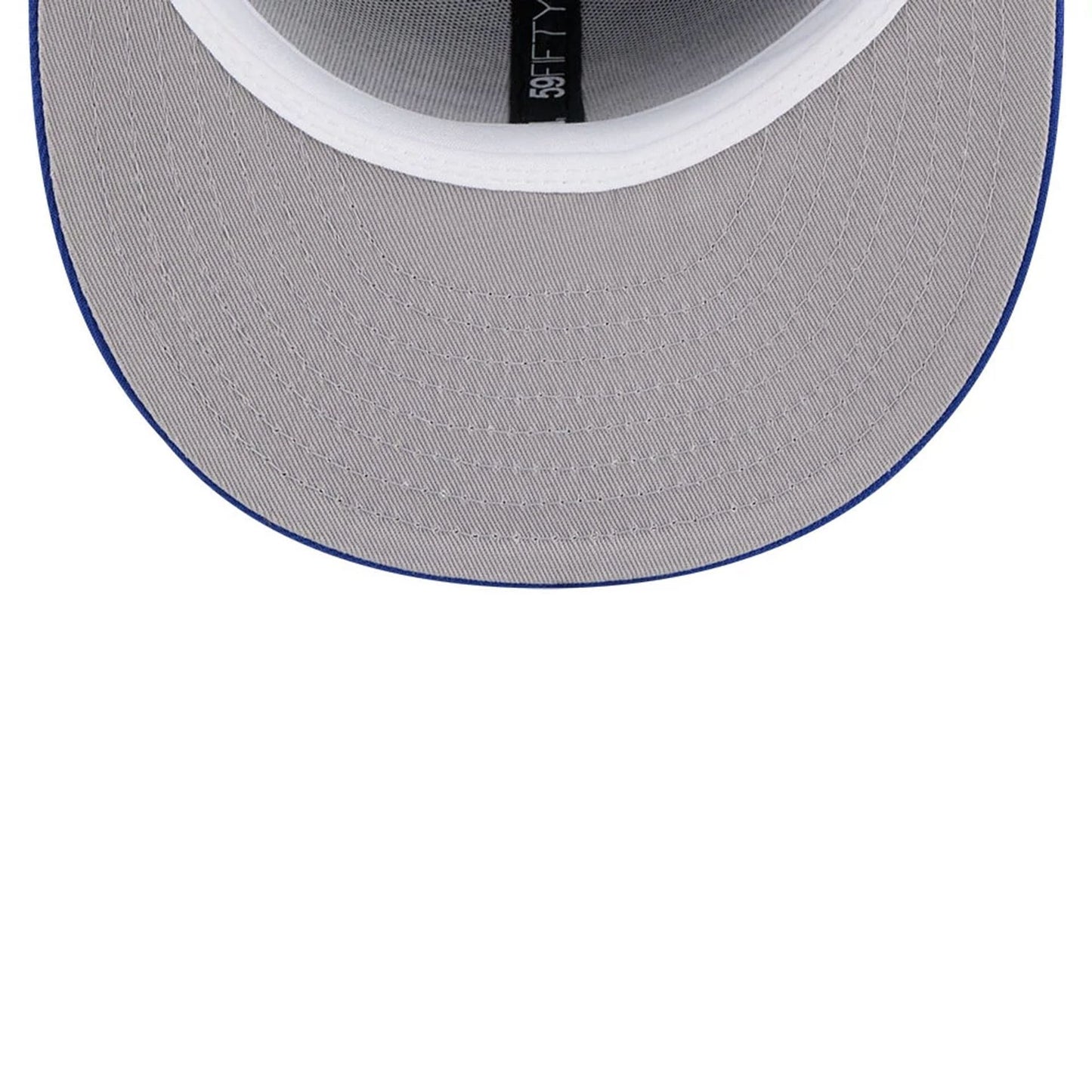Pictured is this NBA Hardwood Classic Dallas Mavericks 59FIFTY Fitted cap in blue. 2