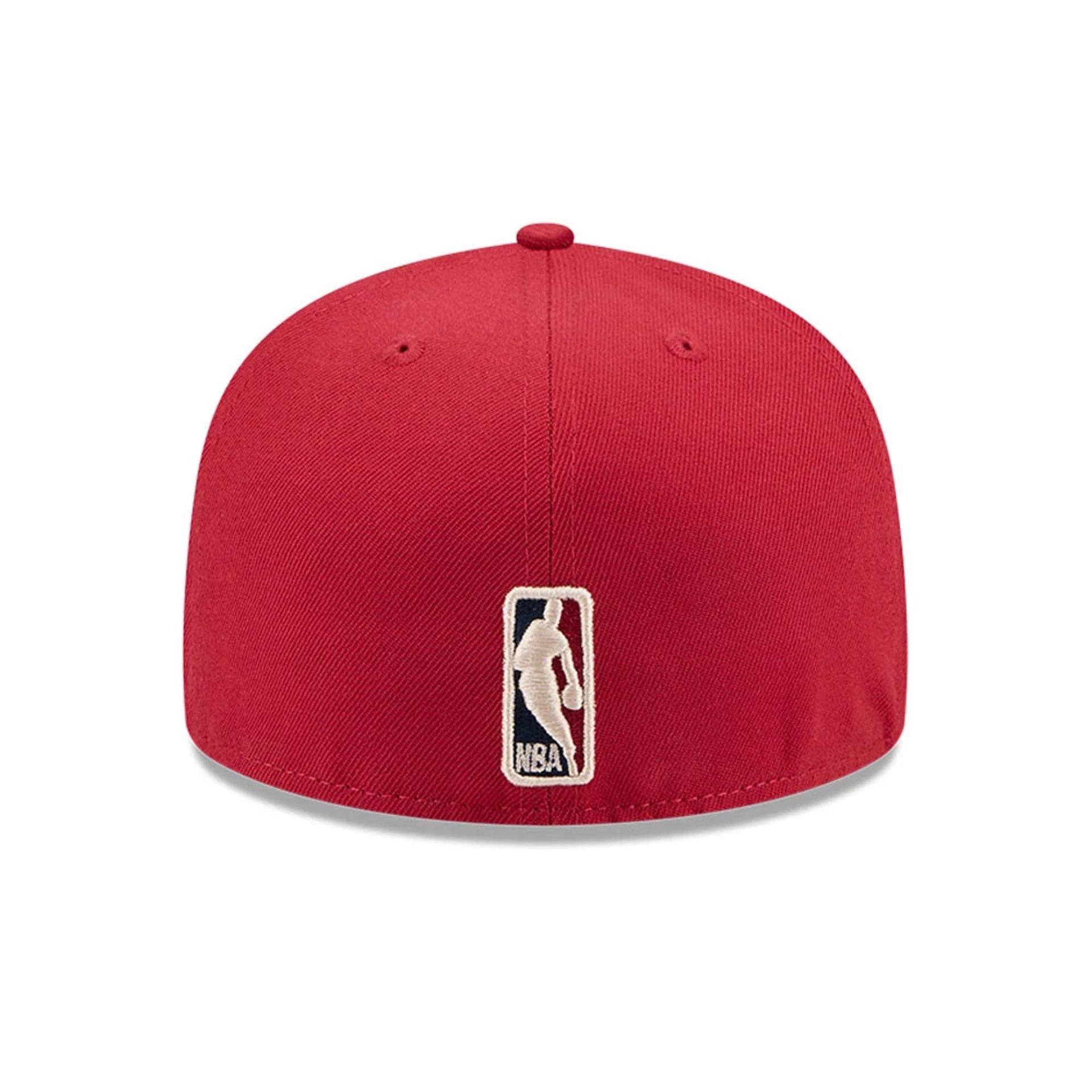 Pictured is this NBA Hardwood Classic Denver Nuggets 59FIFTY Fitted cap in dark red. 7