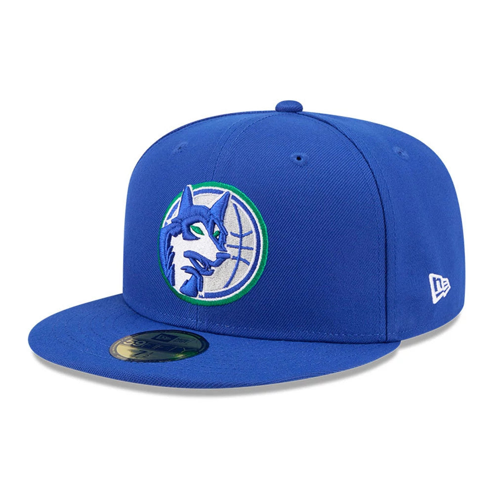 Pictured is this NBA Hardwood Classic Minnesota Timberwolves 59FIFTY Fitted cap in blue. 4