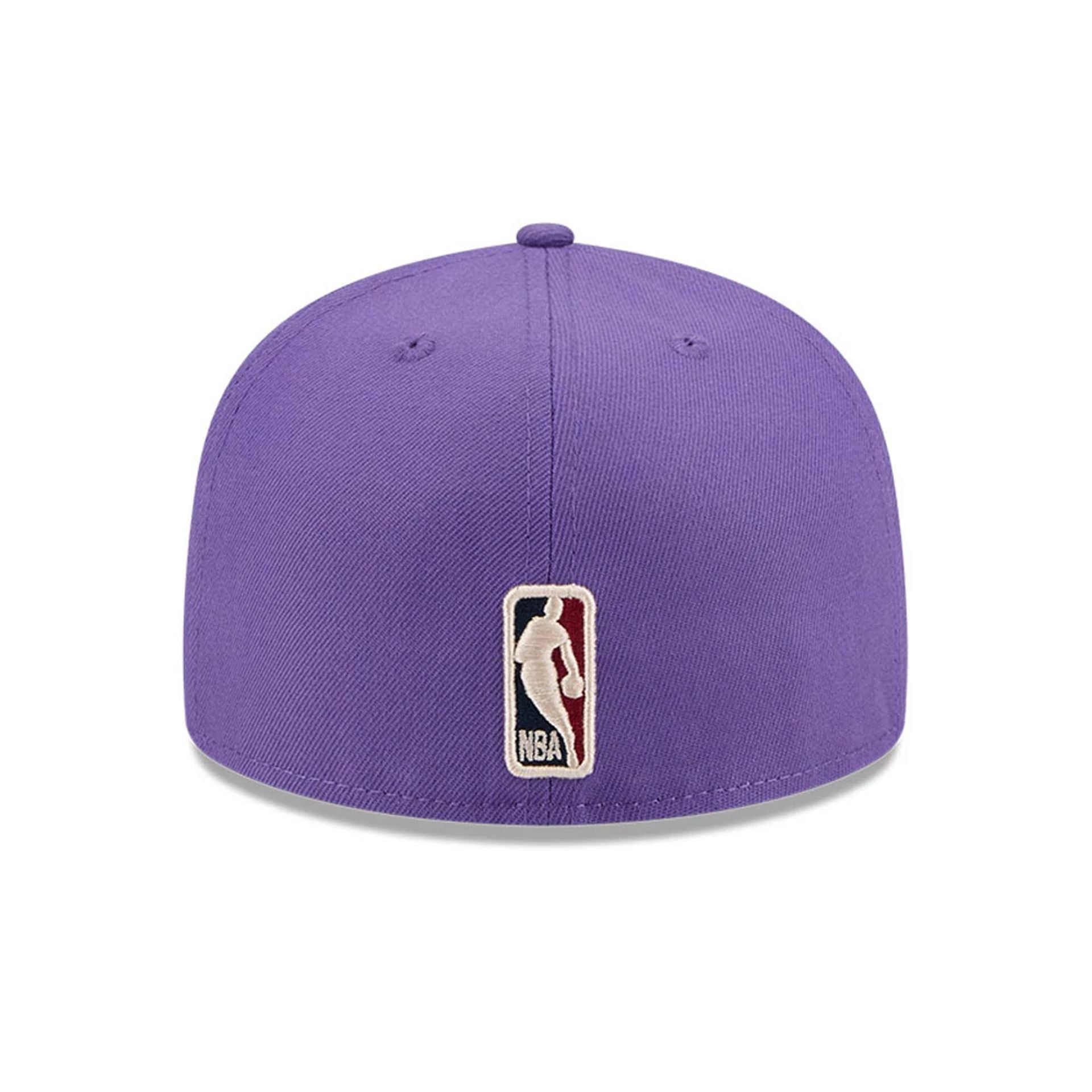 Pictured is this NBA Hardwood Classic LA Lakers 59FIFTY Fitted cap in purple. 5