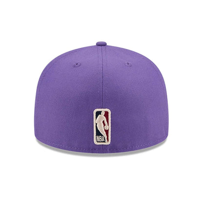 Pictured is this NBA Hardwood Classic LA Lakers 59FIFTY Fitted cap in purple. 5