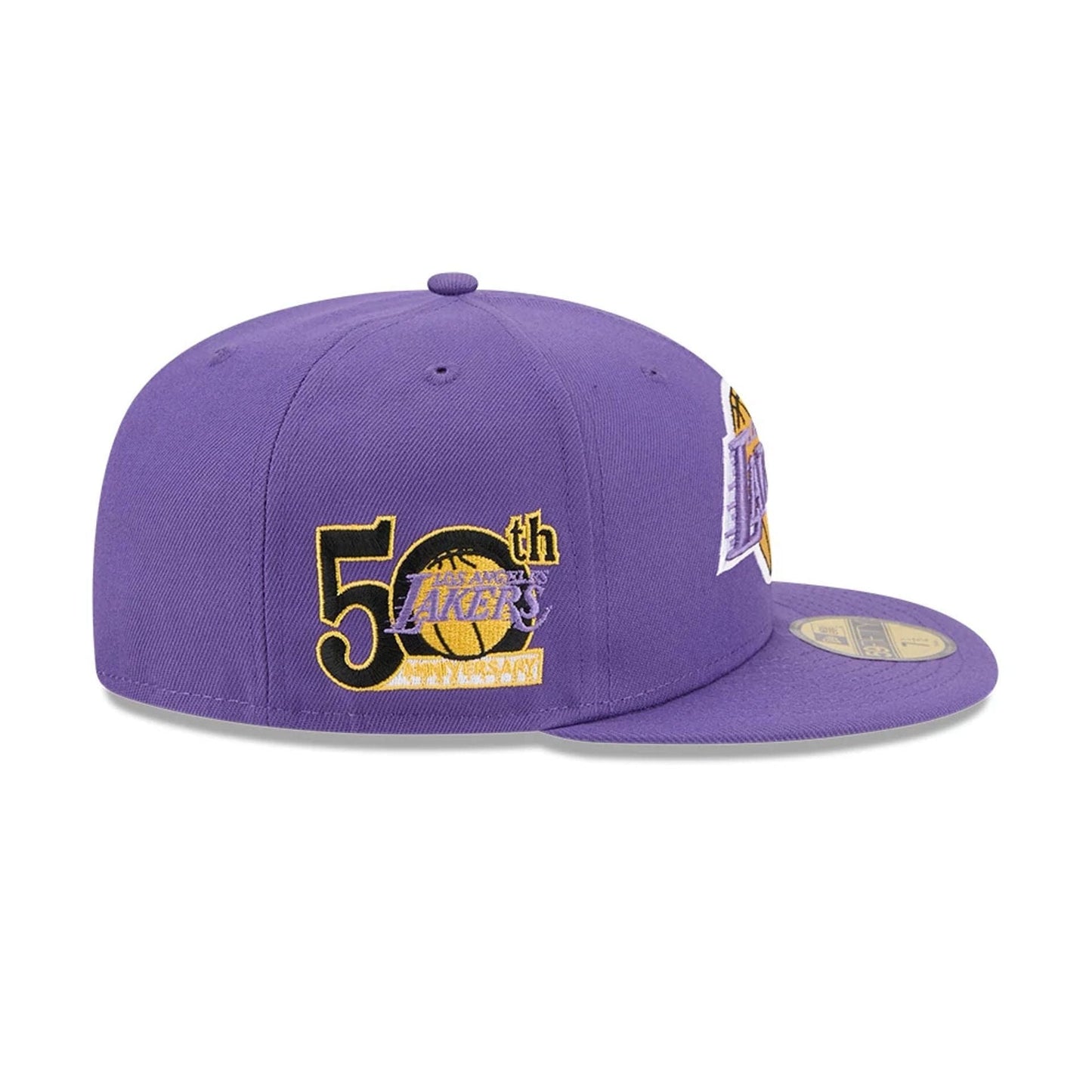 Pictured is this NBA Hardwood Classic LA Lakers 59FIFTY Fitted cap in purple. 6