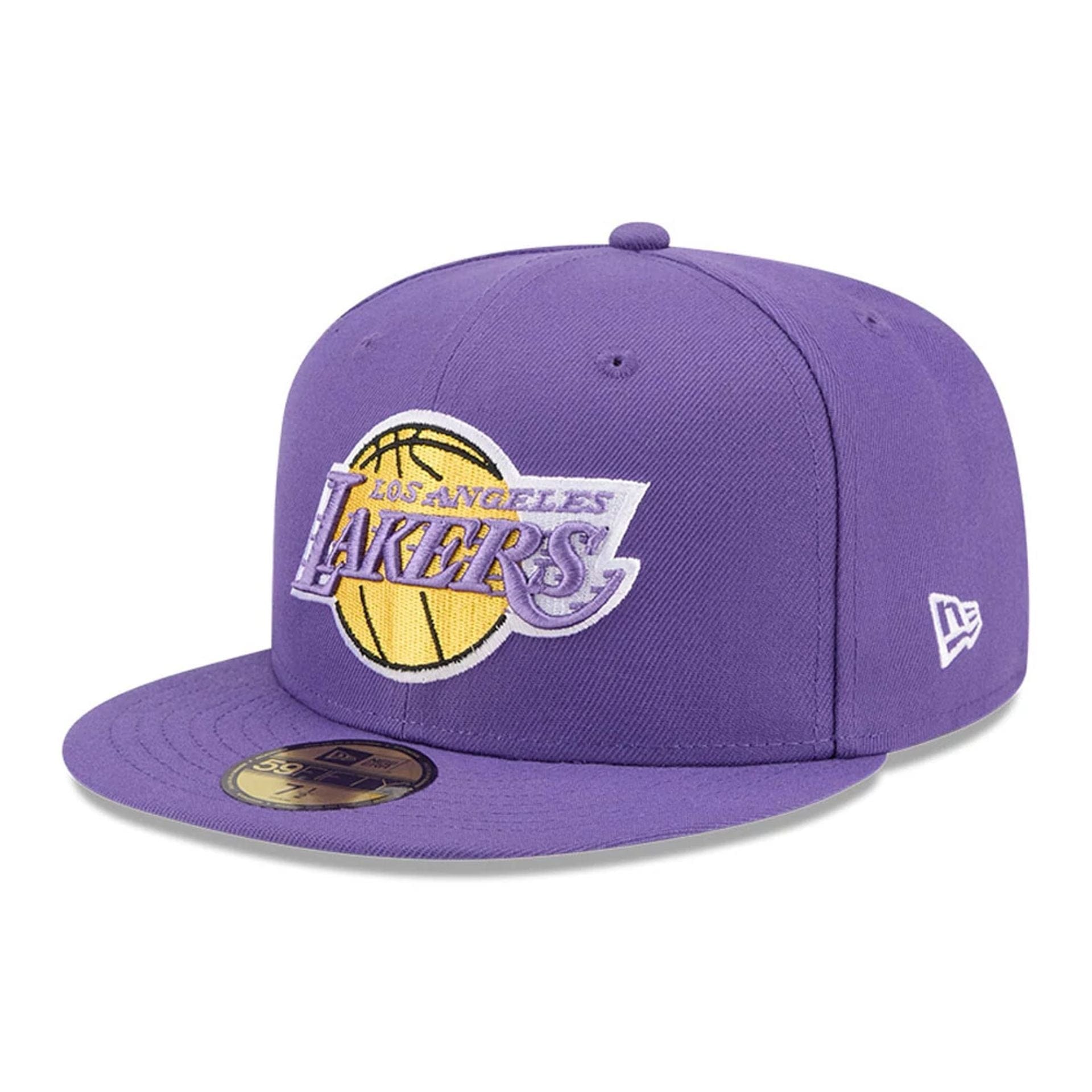 Pictured is this NBA Hardwood Classic LA Lakers 59FIFTY Fitted cap in purple. 4