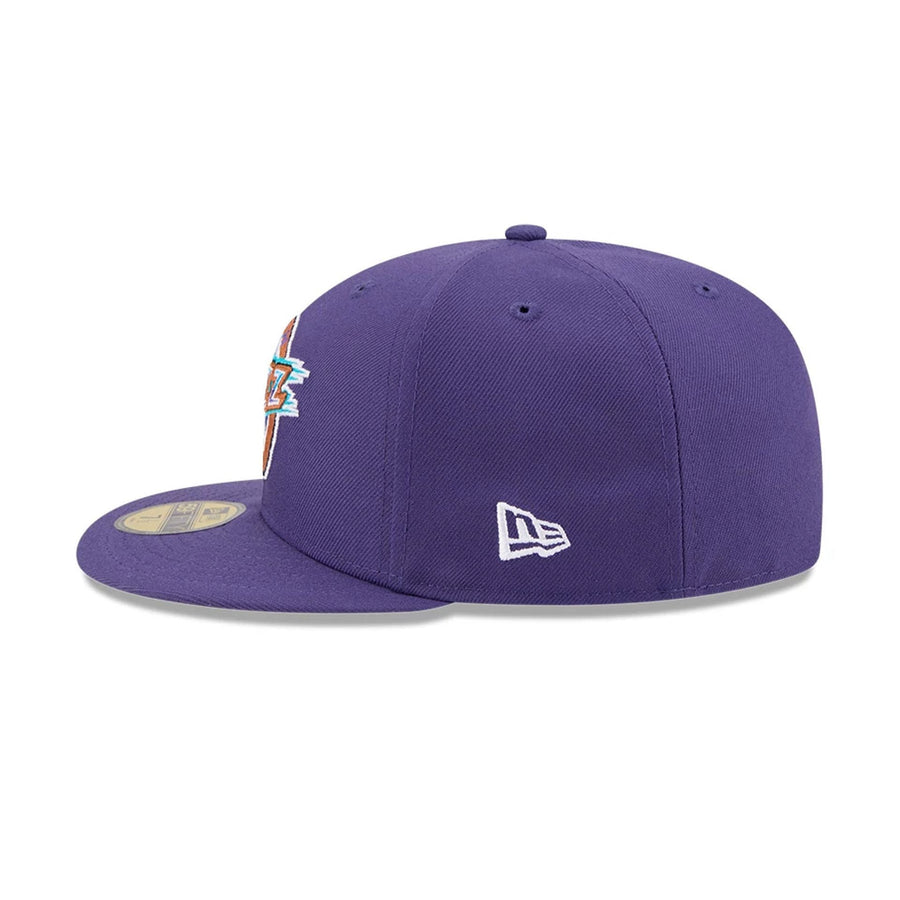 Pictured is this NBA Hardwood Classic Utah Jazz 59FIFTY Fitted cap in dark purple. 7