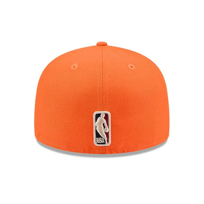 Pictured is this NBA Hardwood Classic Phoenix Suns 59FIFTY Fitted cap in orange. 5