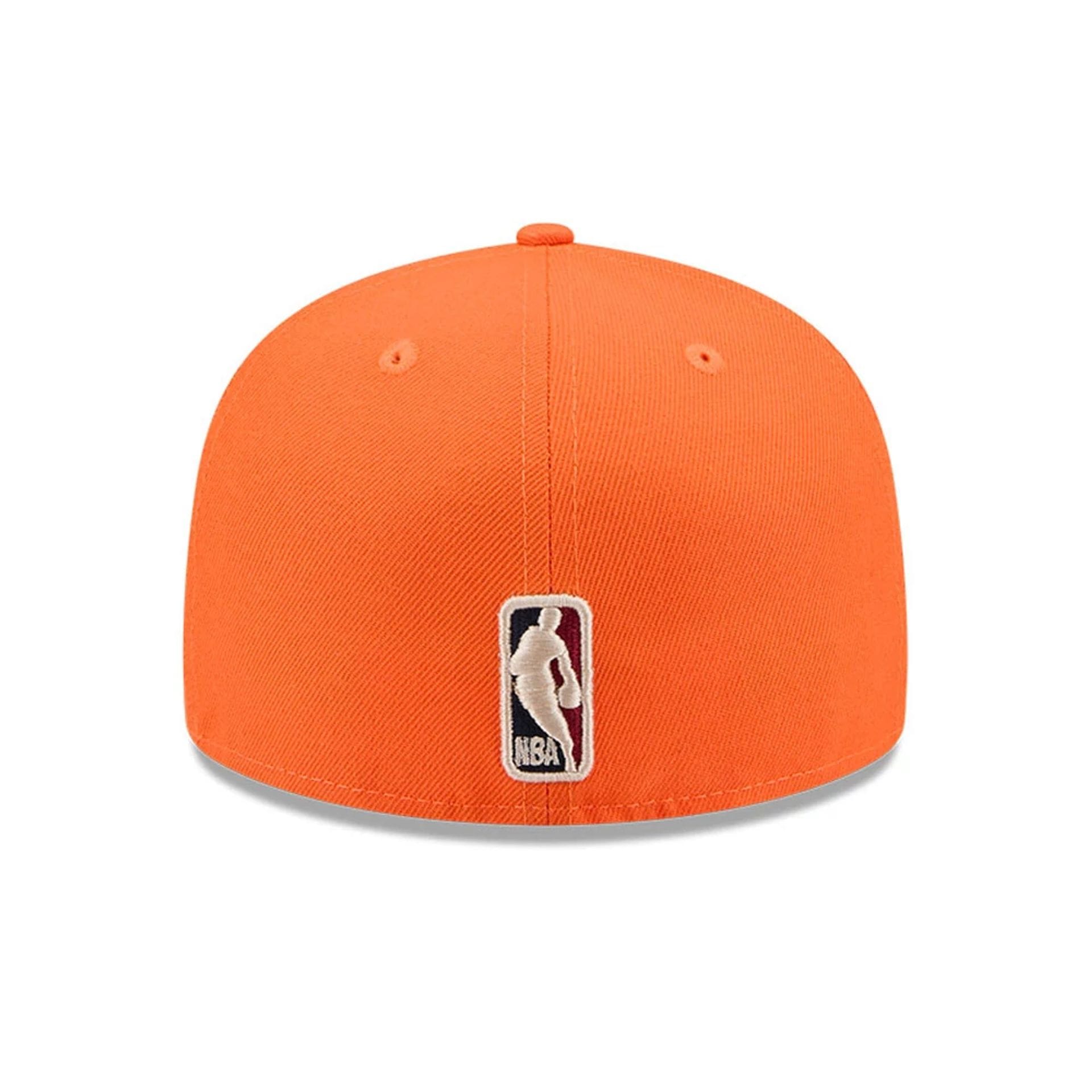 Pictured is this NBA Hardwood Classic Phoenix Suns 59FIFTY Fitted cap in orange. 5