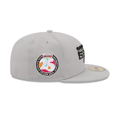 Pictured is this NBA Hardwood Classic San Antonio Spurs 59FIFTY Fitted cap in grey. 5