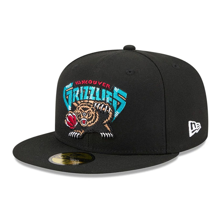 Pictured is this NBA Hardwood Classic Vancouver Grizzlies 59FIFTY Fitted cap in black. 4