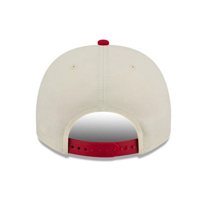 Pictured is this NBA Hardwood Classic Atlanta Hawks 9FIFTY A-Frame Snapback cap in red. 7