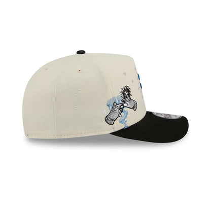 Pictured is this NBA Hardwood Classic Orlando Magic 9FIFTY A-Frame Snapback cap in black. 5