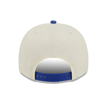 Pictured is this NBA Hardwood Classic Golden State Warriors 9FIFTY A-Frame Snapback cap in blue. 7