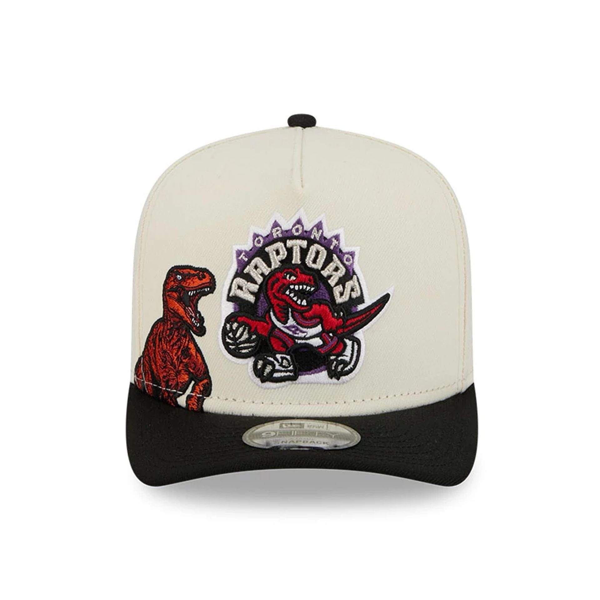 Pictured is this NBA Hardwood Classic Toronto Raptors 9FIFTY A-Frame Snapback cap in Black  3