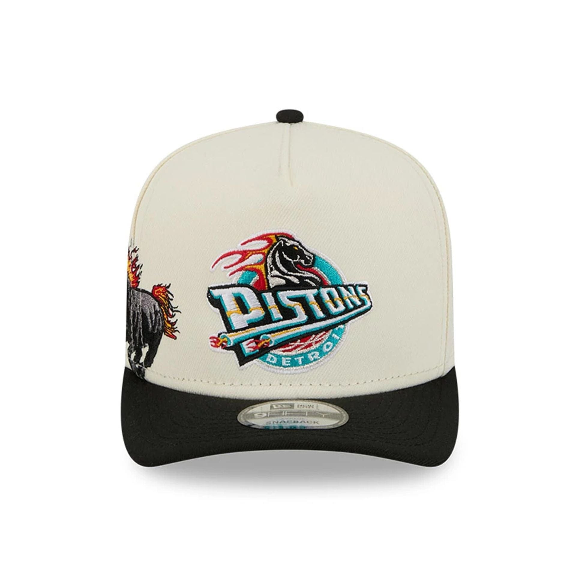 Pictured is this NBA Hardwood Classic Detroit Pistons 9FIFTY A-Frame Snapback cap in blue. 3