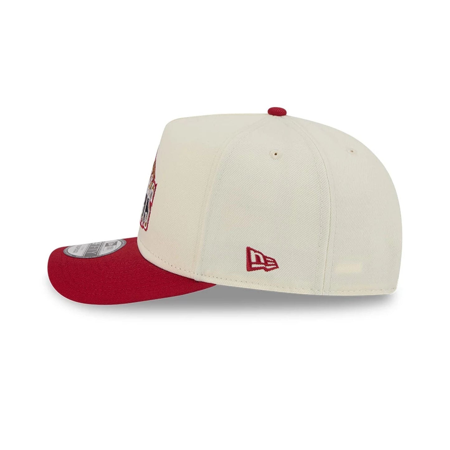Pictured is this NBA Hardwood Classic Denver Nuggets 9FIFTY A-Frame Snapback cap in dark red. 5