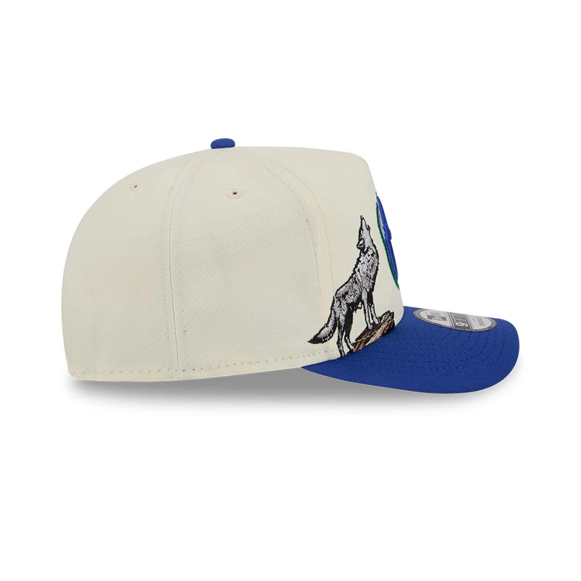 Pictured is this NBA Hardwood Classic Minnesota Timberwolves 9FIFTY A-Frame Snapback cap in blue. 5