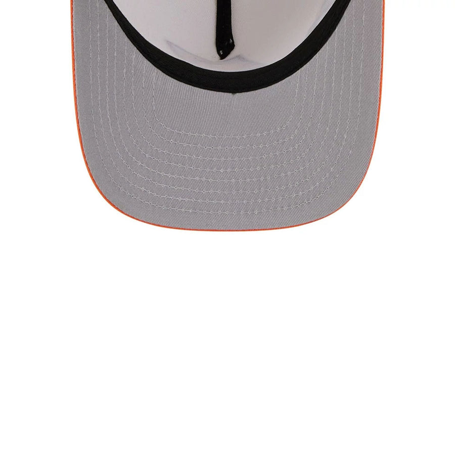 Pictured is this NBA Hardwood Classic Phoenix Suns 9FIFTY A-Frame Snapback cap in orange. 2