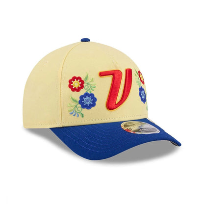 Pictured is this World Baseball Classic Latin Embroidery Venezuela 9FORTY M-Crown A-Frame cap in yellow. 4