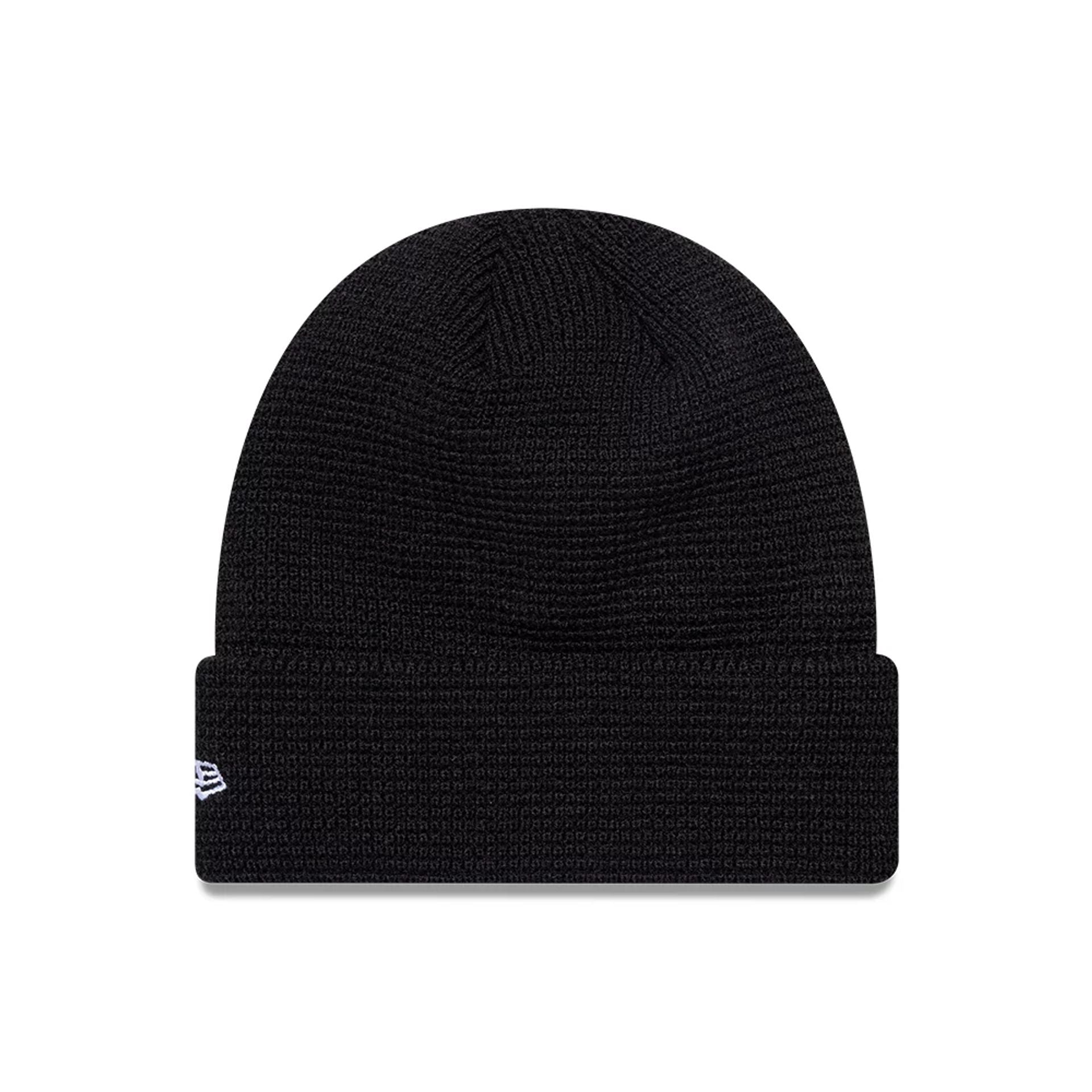 This is a Newcastle United FC Waffle Black Cuff knit Beanie Hat 2