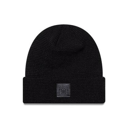This is a Newcastle United FC Waffle Black Cuff knit Beanie Hat 1