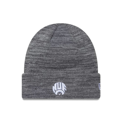 This is a Newcastle United FC Retro Grey Cuff knit Beanie Hat 1