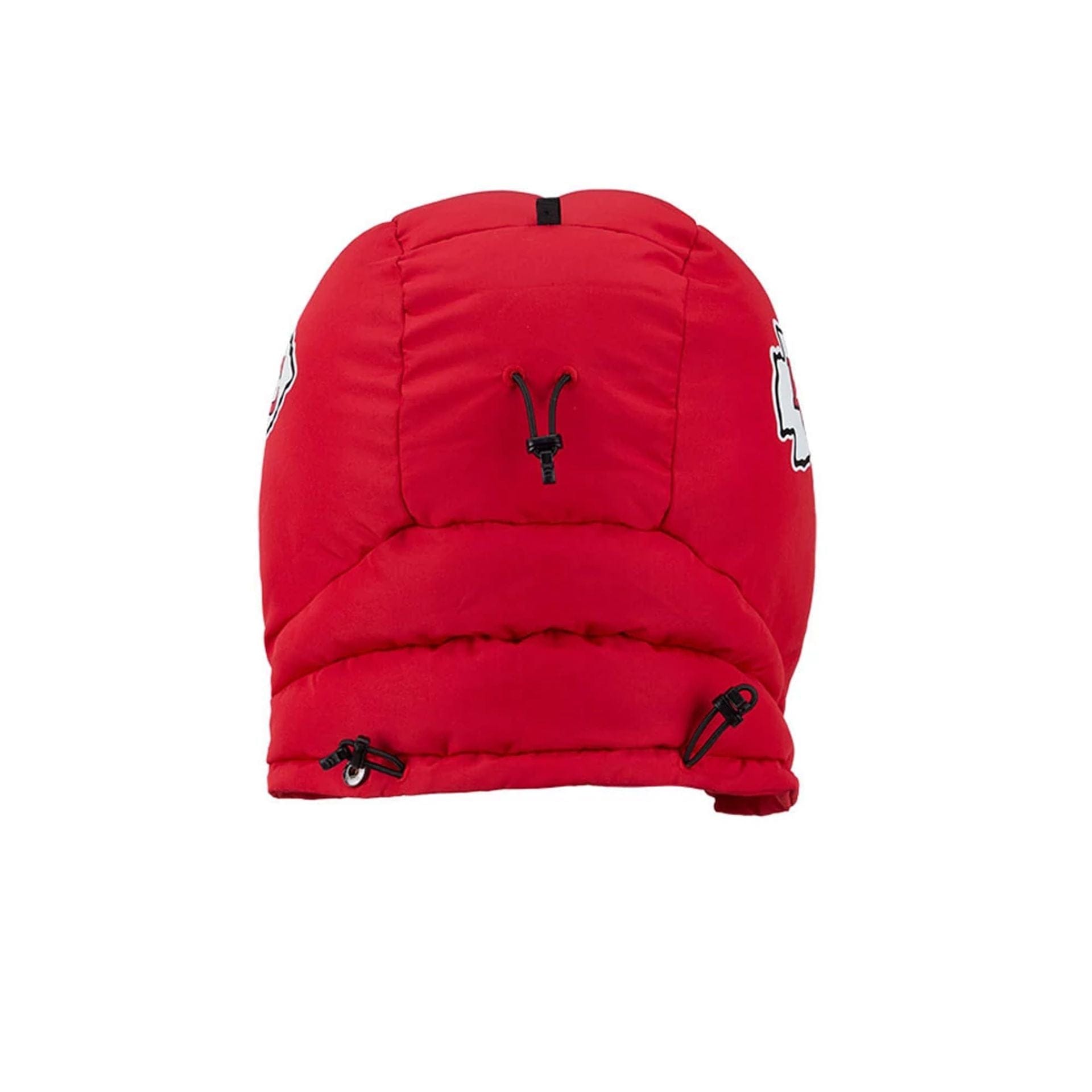 Pictured is this NFL Puffer Helmet Kansas City Chiefs Trapper hat in red. 5