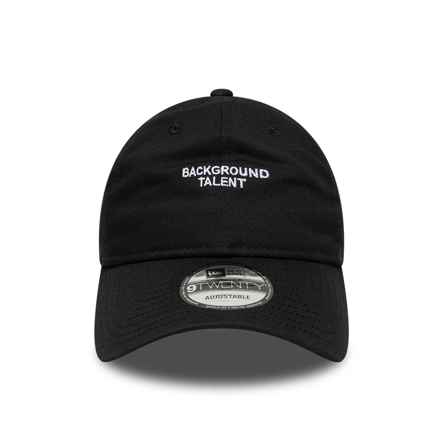 This is a  New Era Slogan Background Talent Black 9TWENTY Adjustable Cap 2